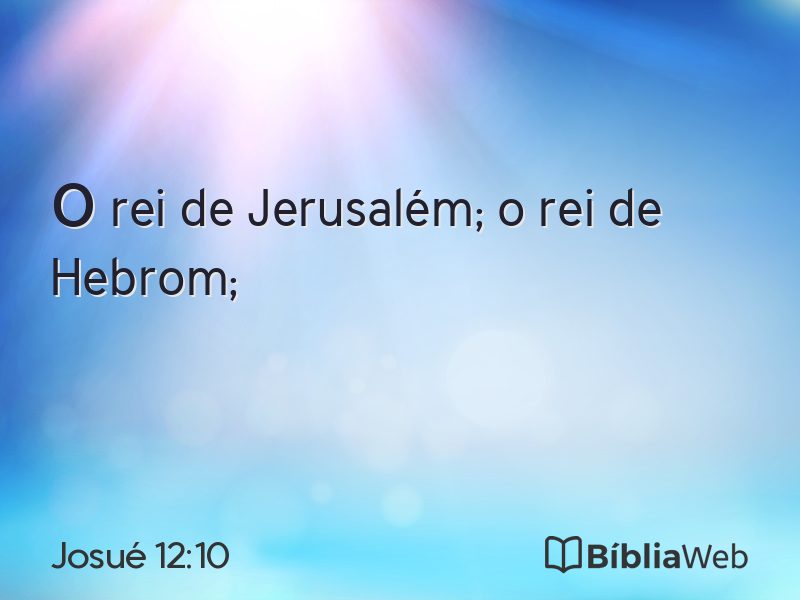Josué 12:10 em imagem para compartilhar