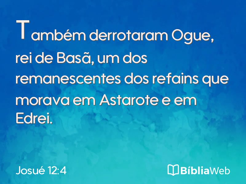 Josué 12:4 em imagem para compartilhar