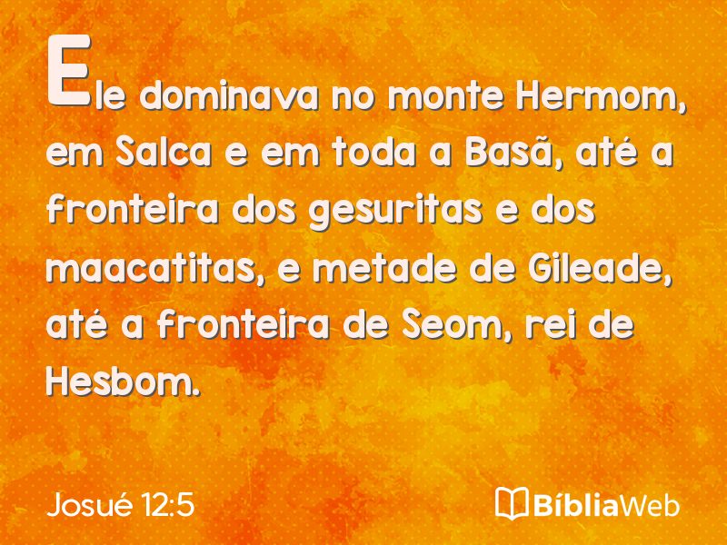 Josué 12:5 em imagem para compartilhar
