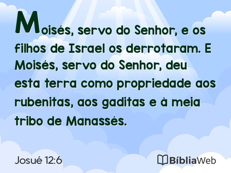 Josué 12:6 em imagem para compartilhar
