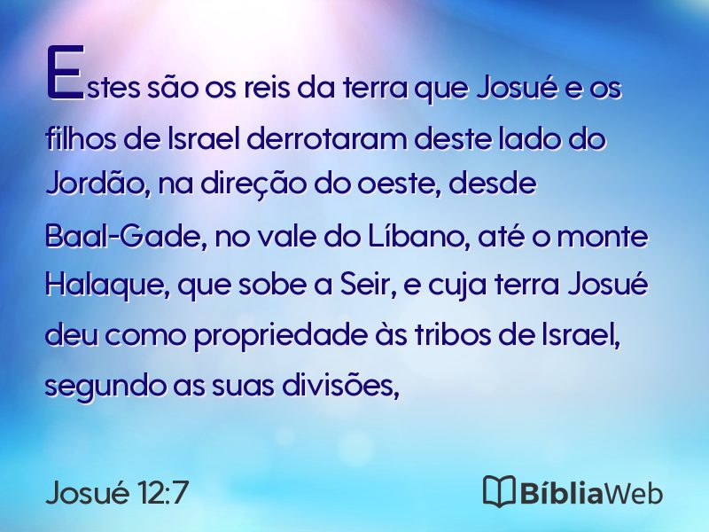 Josué 12:7 em imagem para compartilhar