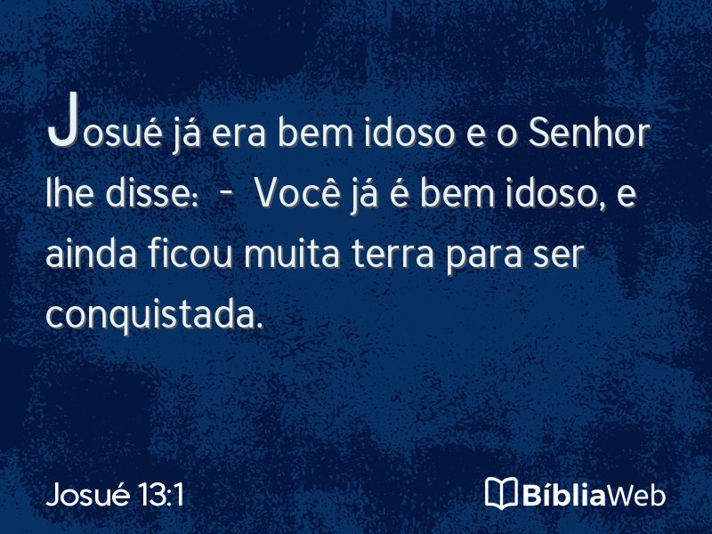 Josué 13:1 em imagem para compartilhar