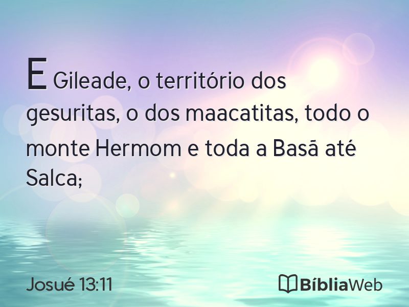 Josué 13:11 em imagem para compartilhar