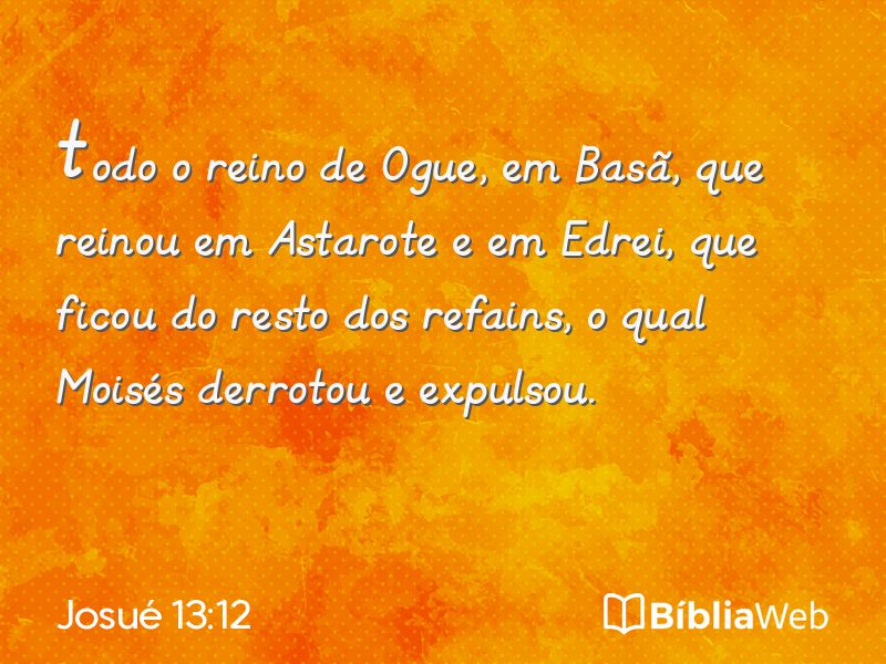 Josué 13:12 em imagem para compartilhar