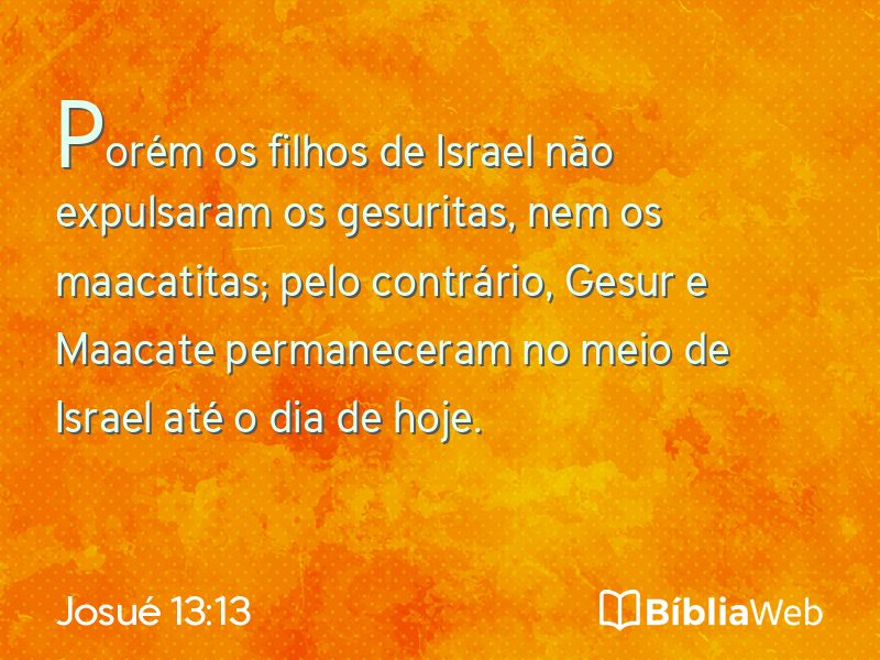 Josué 13:13 em imagem para compartilhar