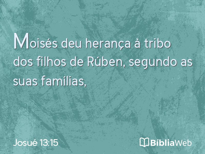 Josué 13:15 em imagem para compartilhar