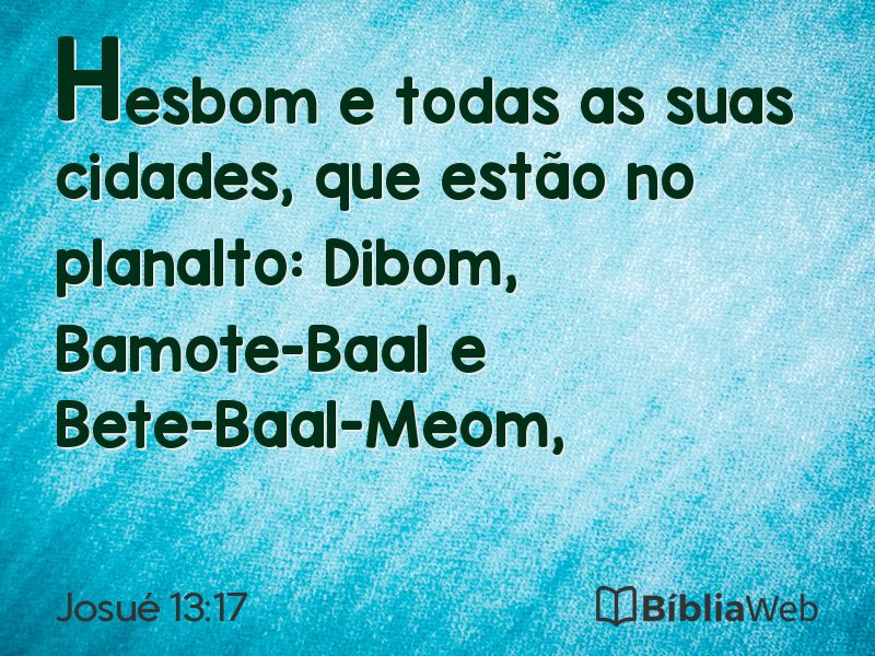 Josué 13:17 em imagem para compartilhar