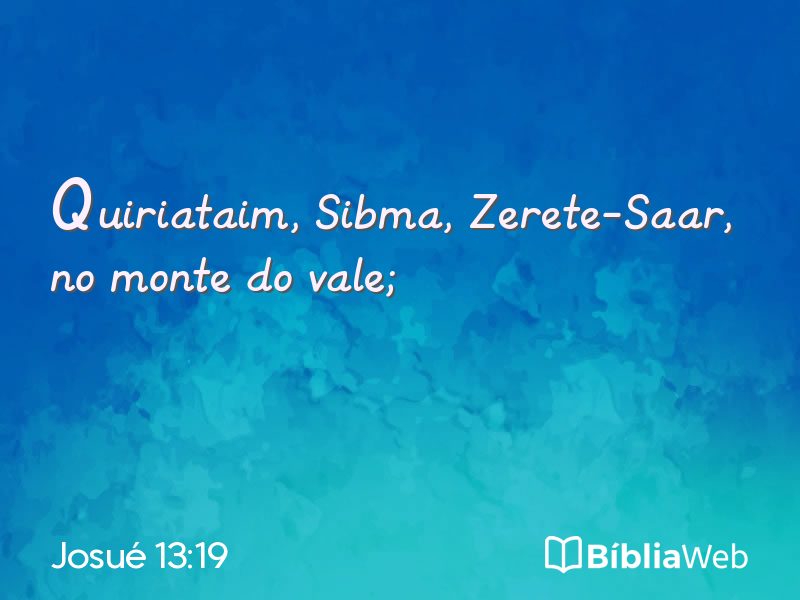 Josué 13:19 em imagem para compartilhar