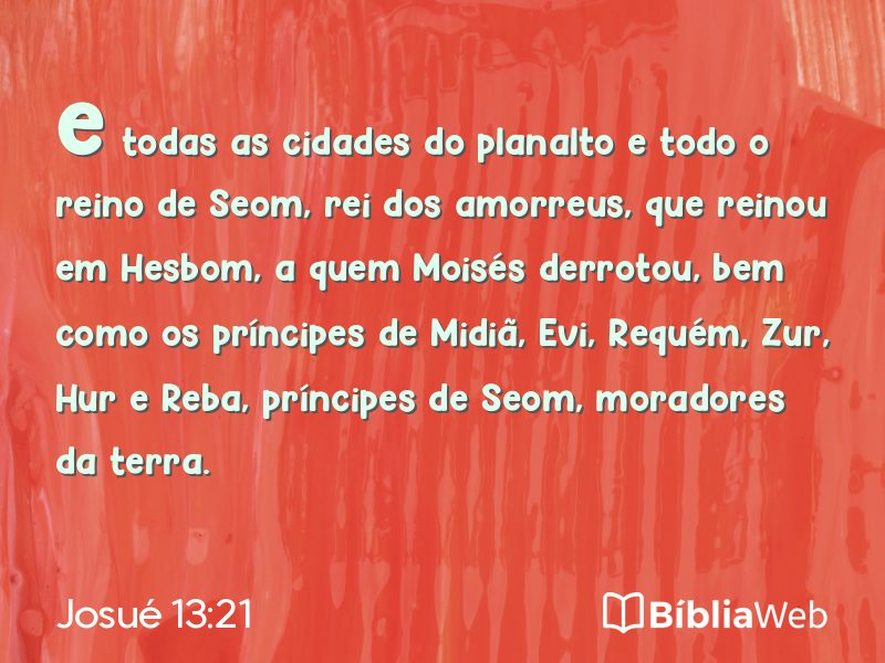 Josué 13:21 em imagem para compartilhar