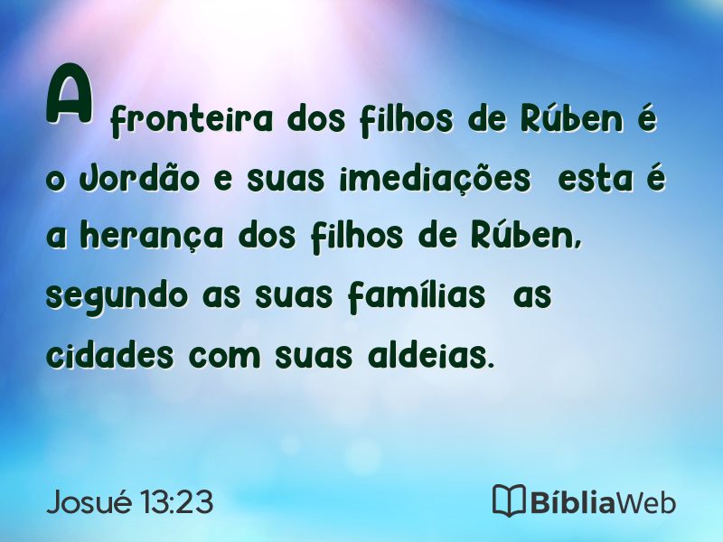 Josué 13:23 em imagem para compartilhar