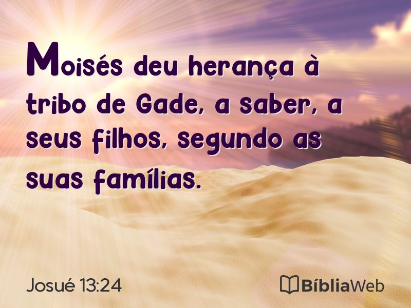 Josué 13:24 em imagem para compartilhar