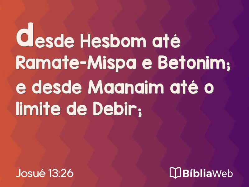 Josué 13:26 em imagem para compartilhar