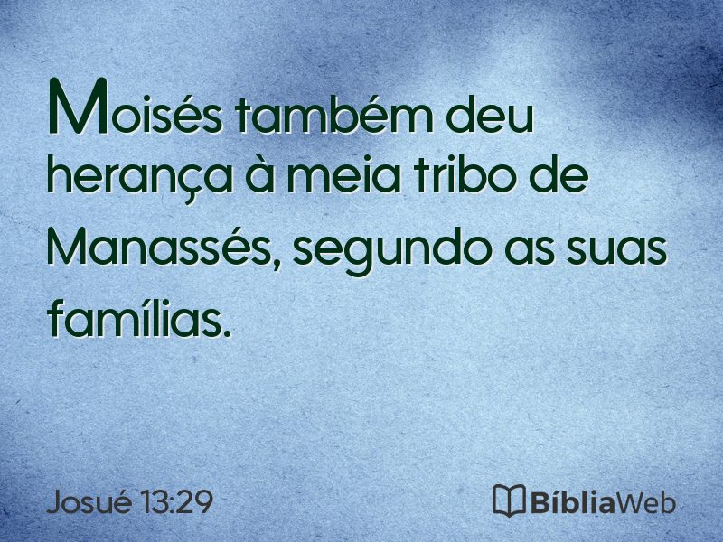 Josué 13:29 em imagem para compartilhar