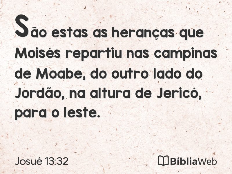 Josué 13:32 em imagem para compartilhar