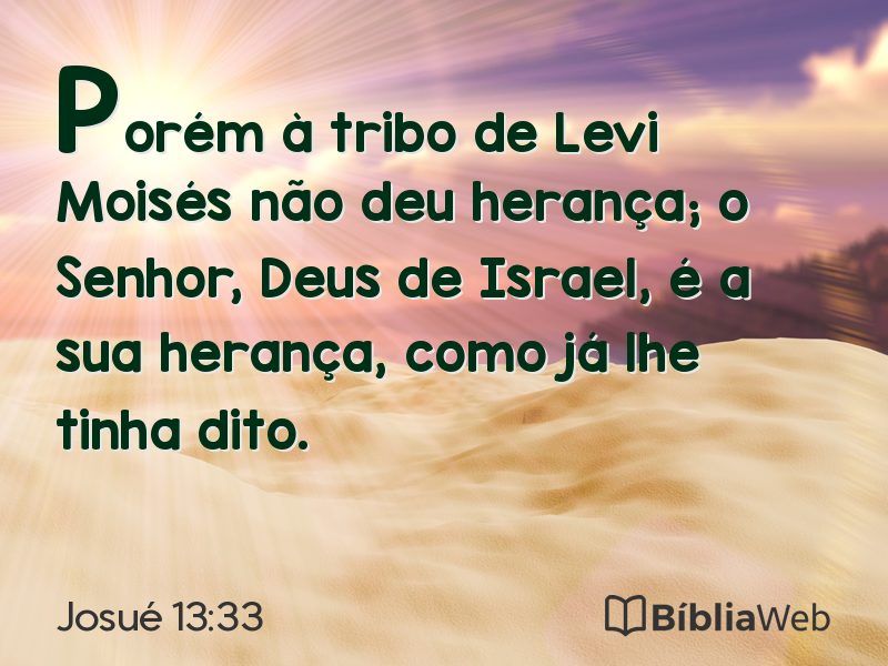 Josué 13:33 em imagem para compartilhar