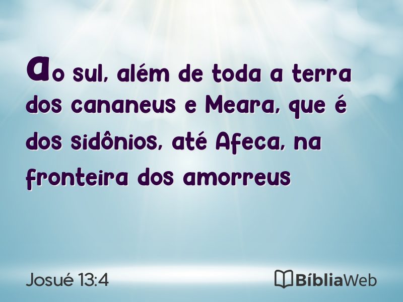 Josué 13:4 em imagem para compartilhar