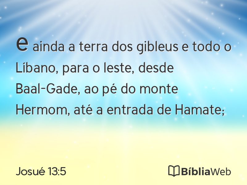 Josué 13:5 em imagem para compartilhar