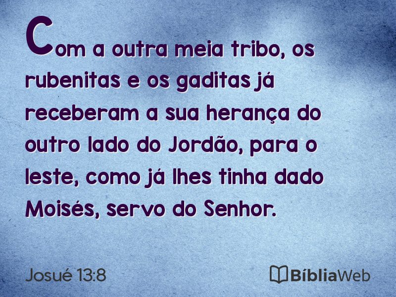 Josué 13:8 em imagem para compartilhar
