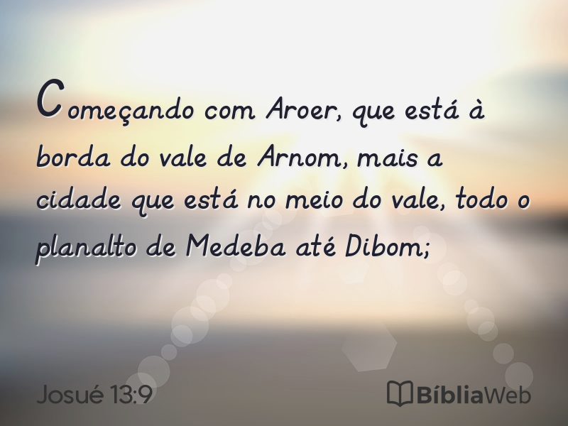 Josué 13:9 em imagem para compartilhar