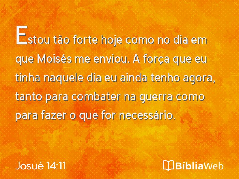 Josué 14:11 em imagem para compartilhar