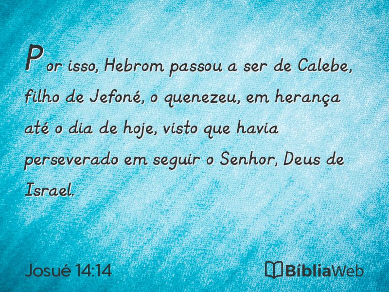 Josué 14:14 em imagem para compartilhar
