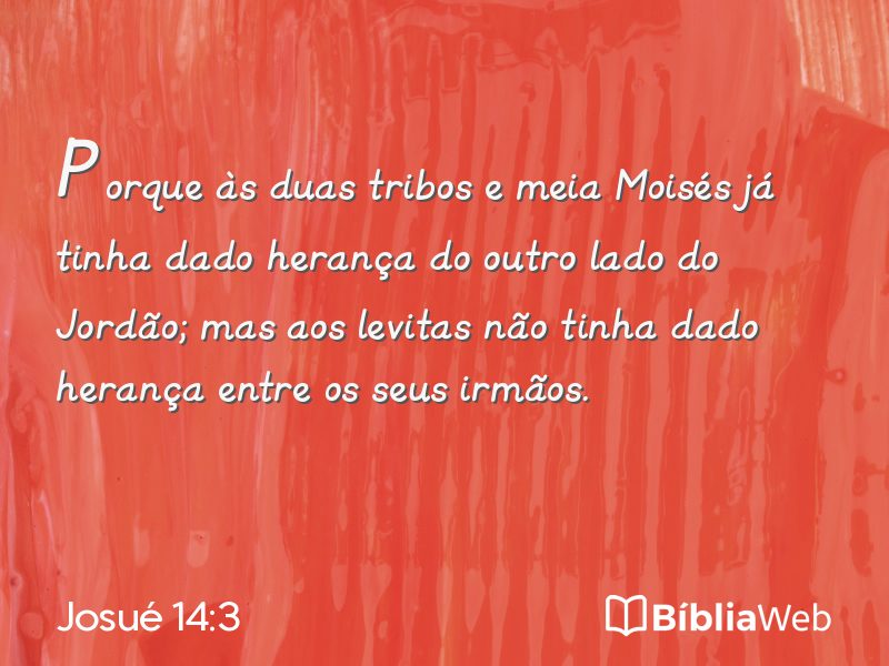 Josué 14:3 em imagem para compartilhar