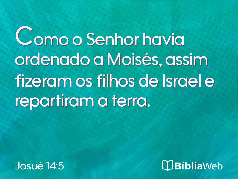 Josué 14:5 em imagem para compartilhar