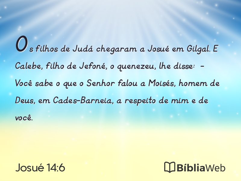 Josué 14:6 em imagem para compartilhar
