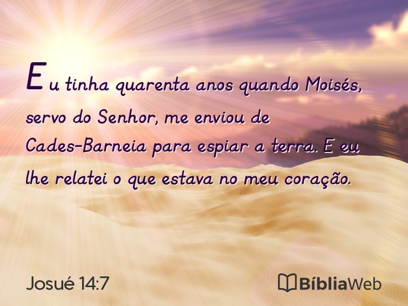 Josué 14:7 em imagem para compartilhar