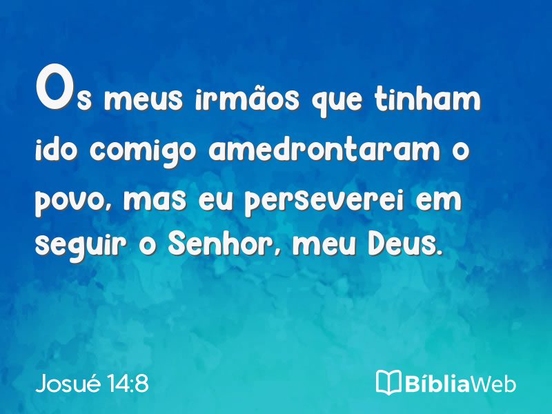 Josué 14:8 em imagem para compartilhar