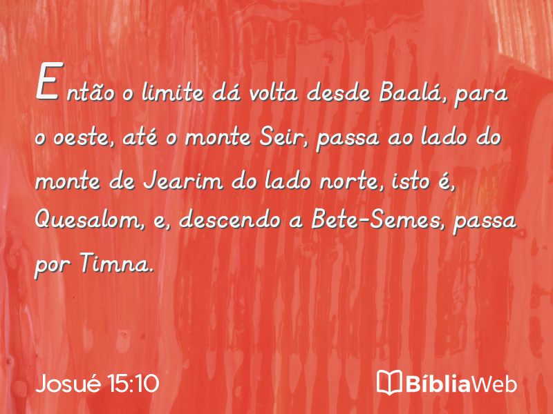 Josué 15:10 em imagem para compartilhar
