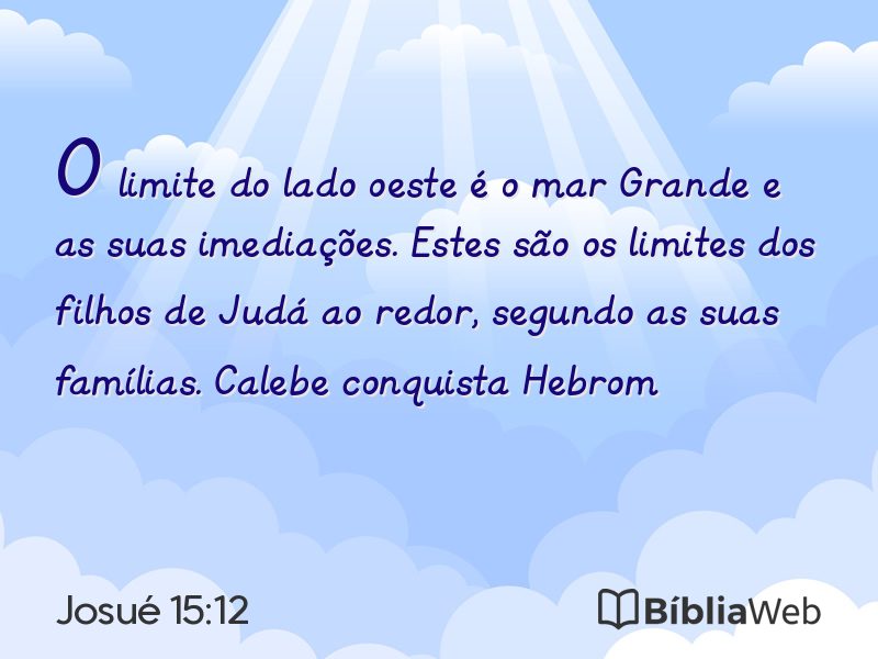 Josué 15:12 em imagem para compartilhar