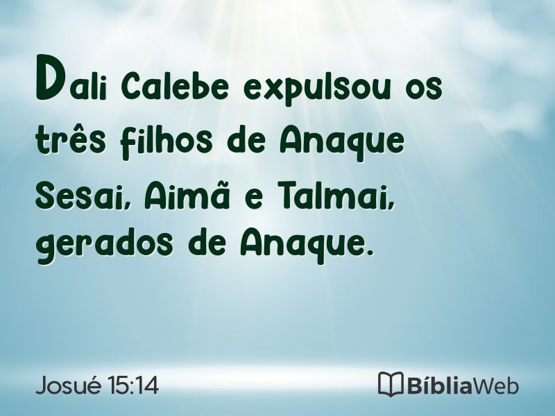 Josué 15:14 em imagem para compartilhar