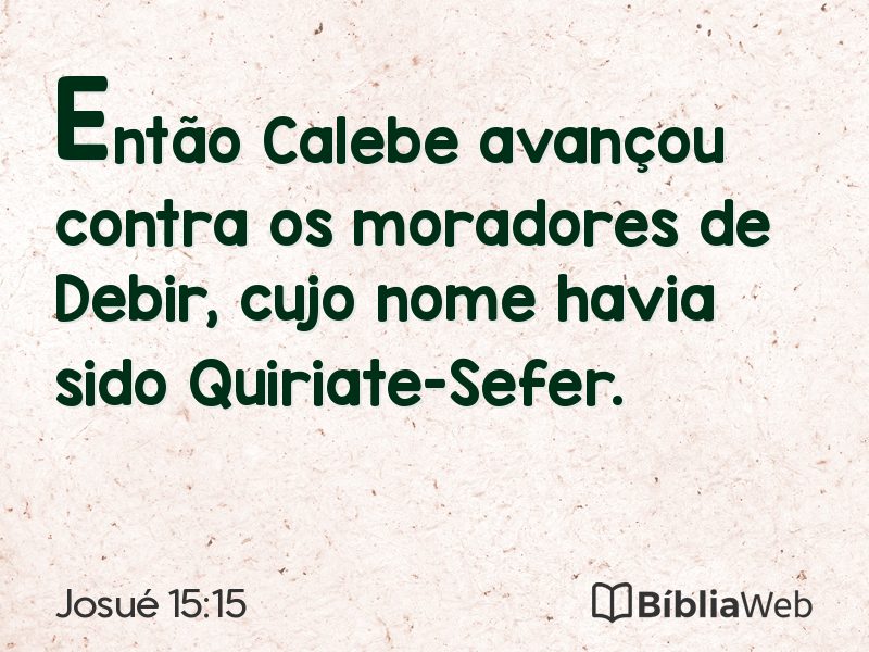Josué 15:15 em imagem para compartilhar