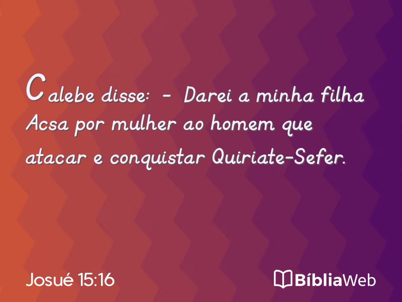 Josué 15:16 em imagem para compartilhar