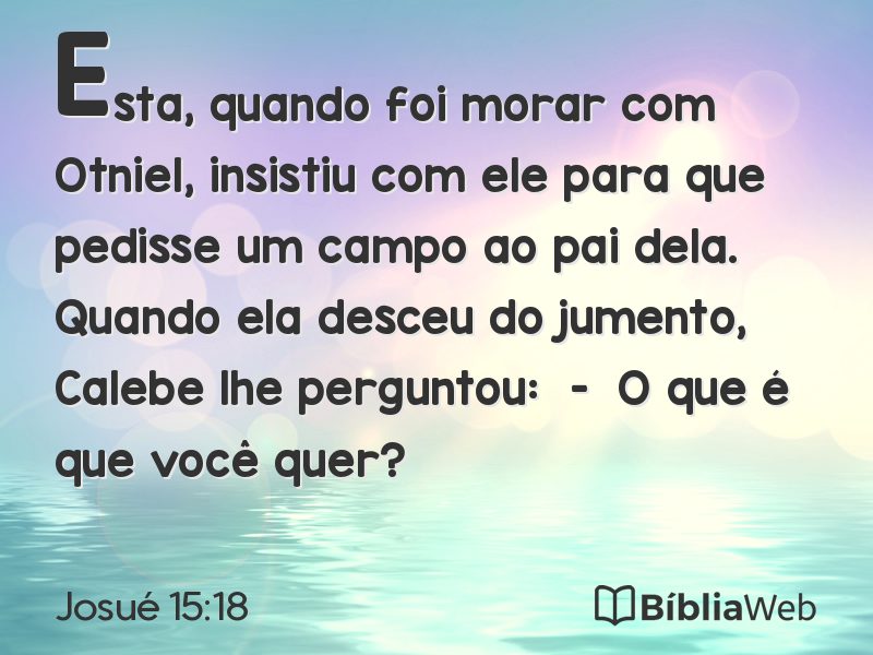 Josué 15:18 em imagem para compartilhar