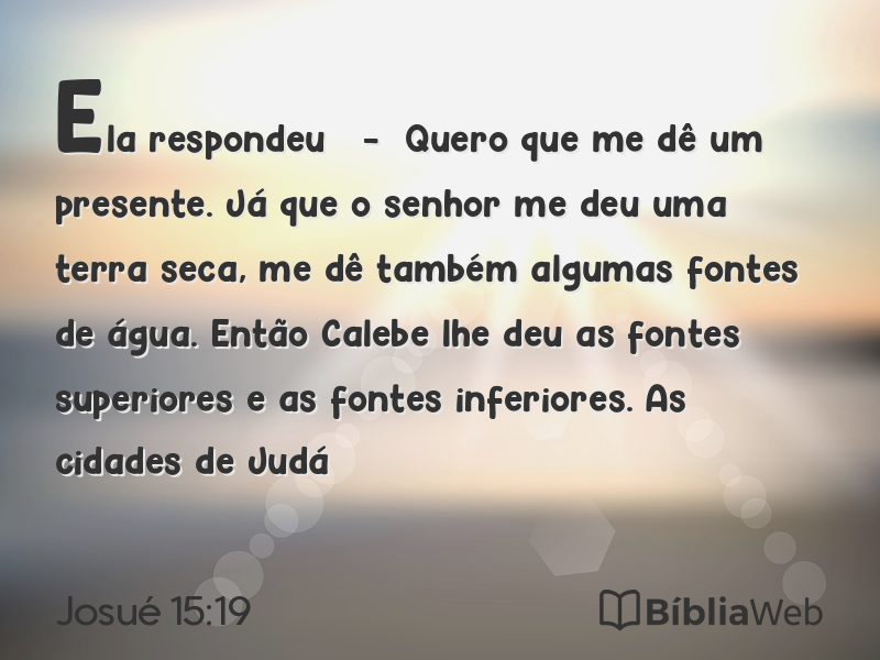 Josué 15:19 em imagem para compartilhar
