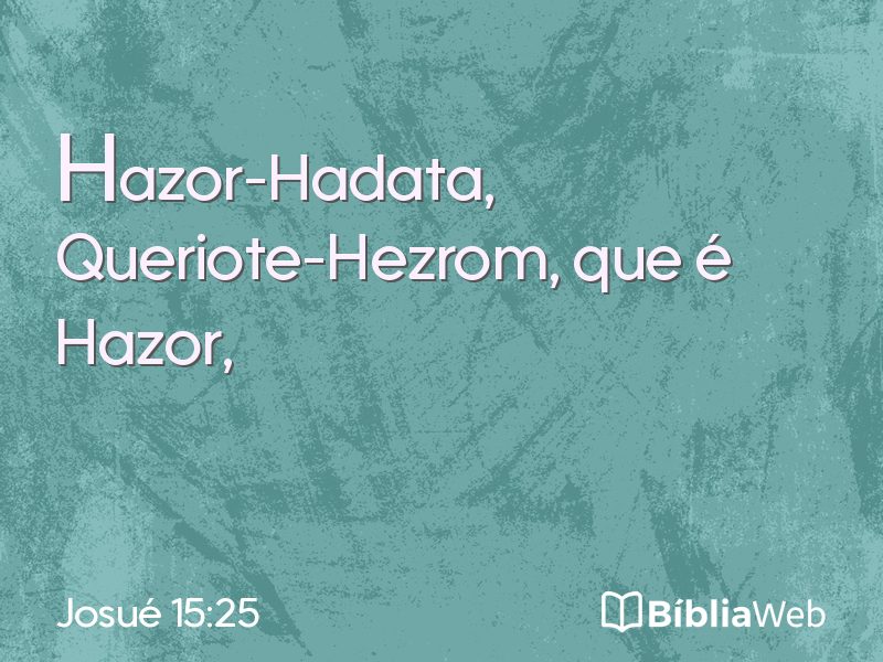 Josué 15:25 em imagem para compartilhar