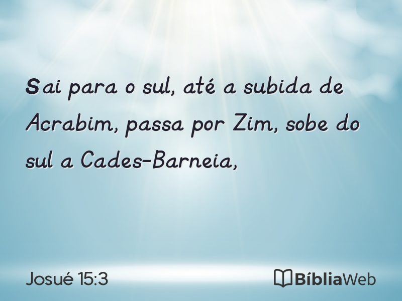 Josué 15:3 em imagem para compartilhar