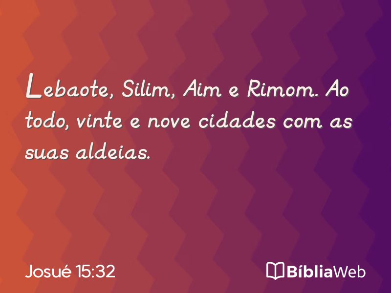 Josué 15:32 em imagem para compartilhar