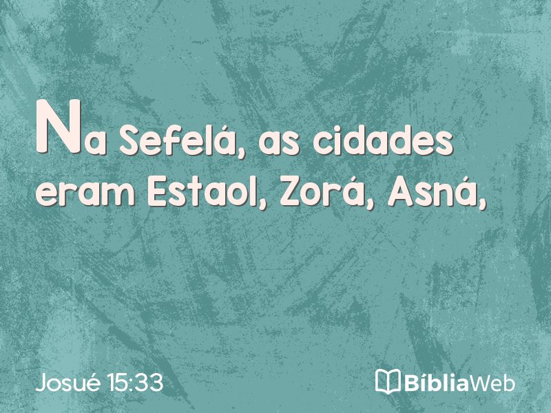 Josué 15:33 em imagem para compartilhar