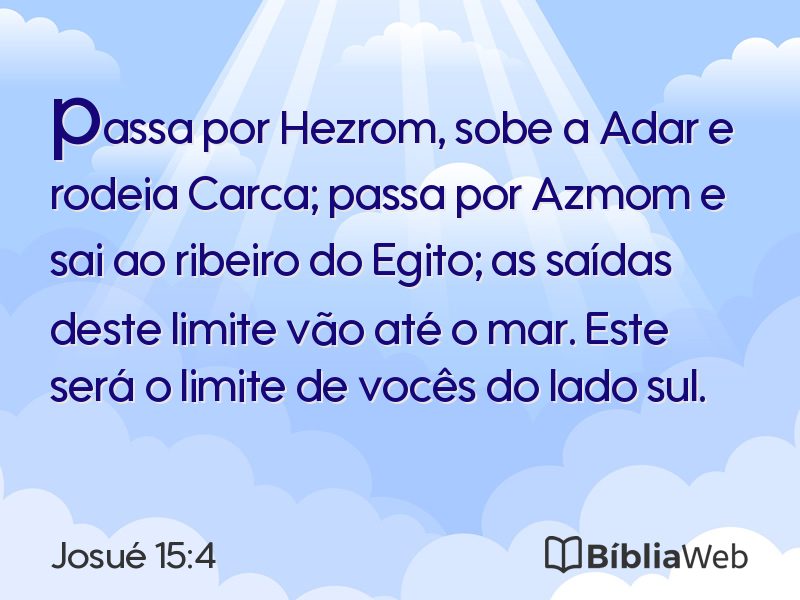 Josué 15:4 em imagem para compartilhar