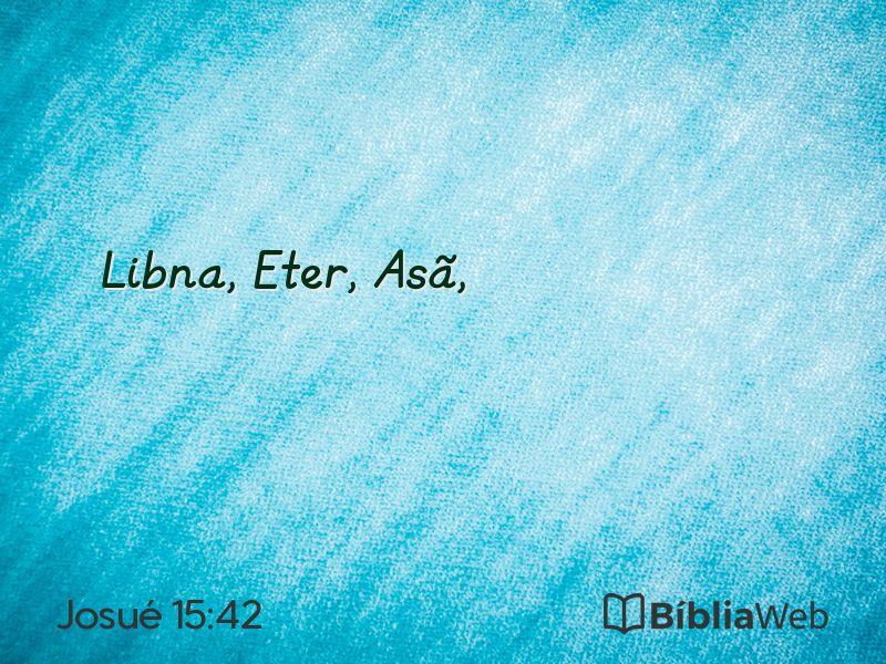 Josué 15:42 em imagem para compartilhar