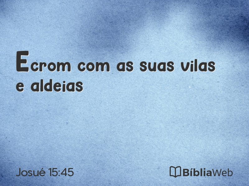 Josué 15:45 em imagem para compartilhar