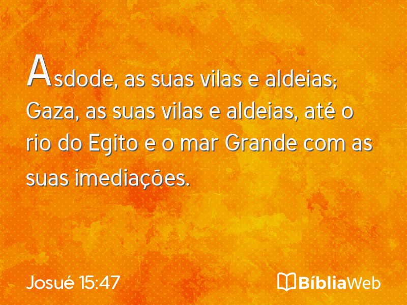 Josué 15:47 em imagem para compartilhar