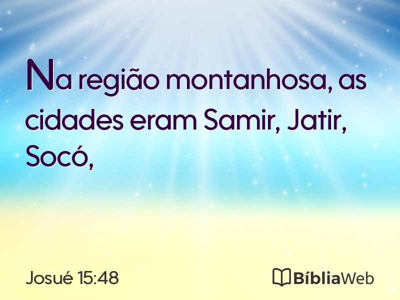 Josué 15:48 em imagem para compartilhar