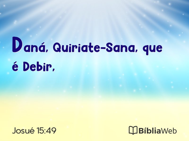 Josué 15:49 em imagem para compartilhar