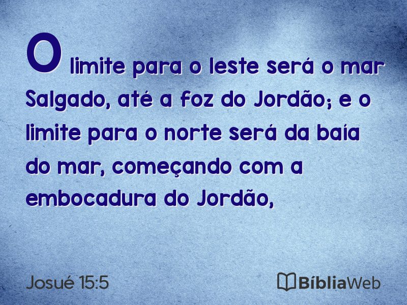 Josué 15:5 em imagem para compartilhar