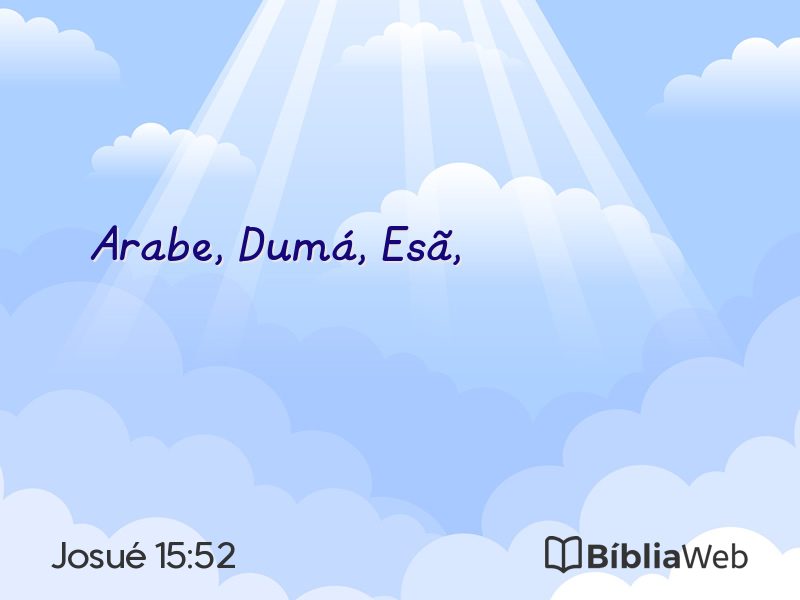 Josué 15:52 em imagem para compartilhar