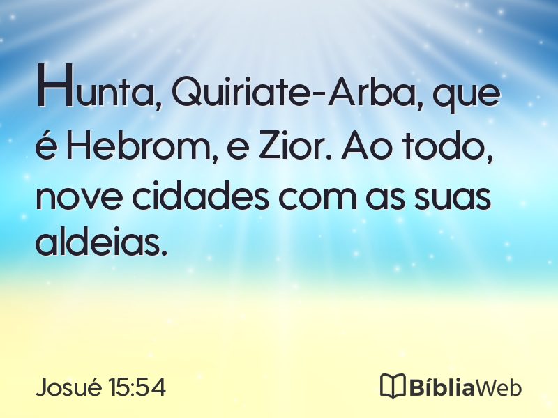 Josué 15:54 em imagem para compartilhar